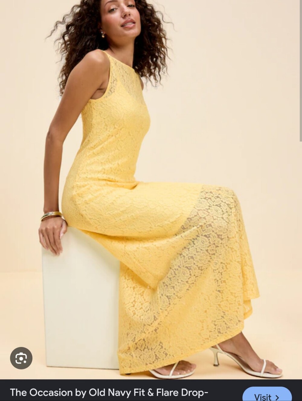The Occasion by Old Navy Fit & Flare Drop-Waist Lace Maxi Dress